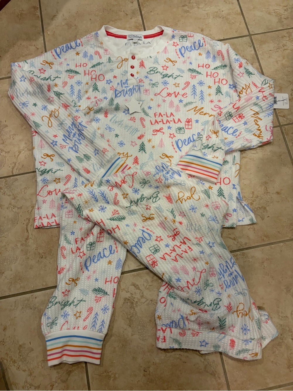 Pj Salvage Ski Jammie Classics Fa La La Pajama Set Size XL Comfort Nordstrom - Picture 6 of 6